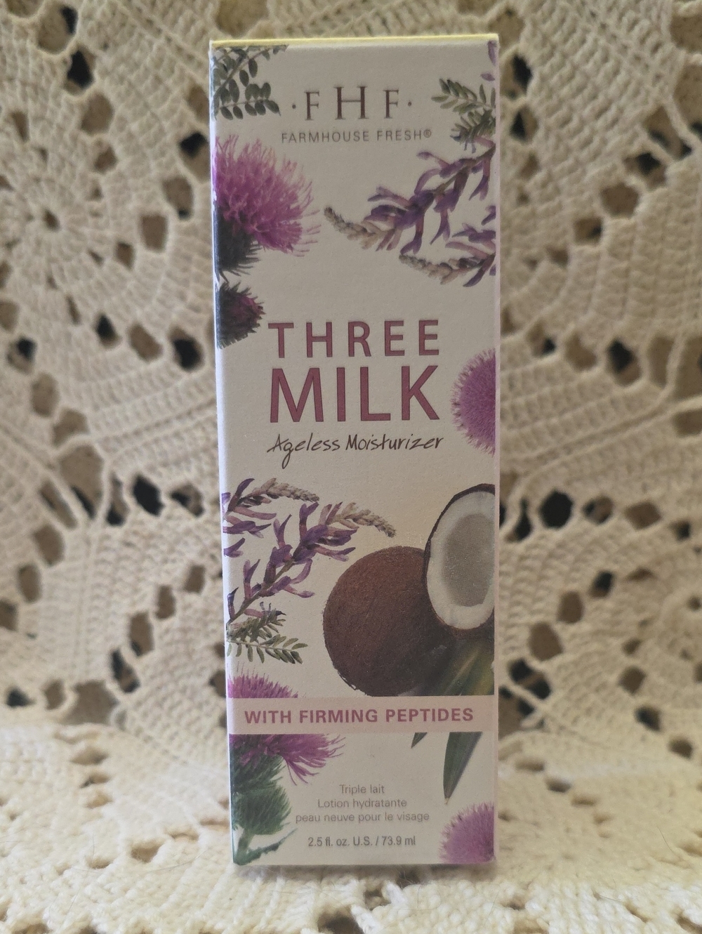 FarmHouse Fresh Three Milk Ageless Moisturizer- Full Size 2.5 fl oz Cruelty Free
